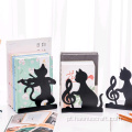 Estante de metal criativo com suporte para livros Piano Cat